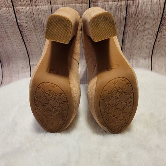 Gianni Bini tan suade block heels - Picture 7 of 8